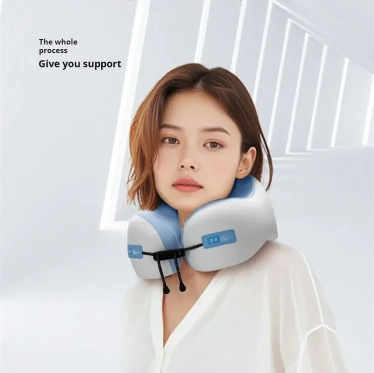 Massage Neck Pillow U-Shaped Memory Foam Neck Pillow Sleep Travel Pillow Soft Travel Pillow Cervical Spine Care Bedding 251106