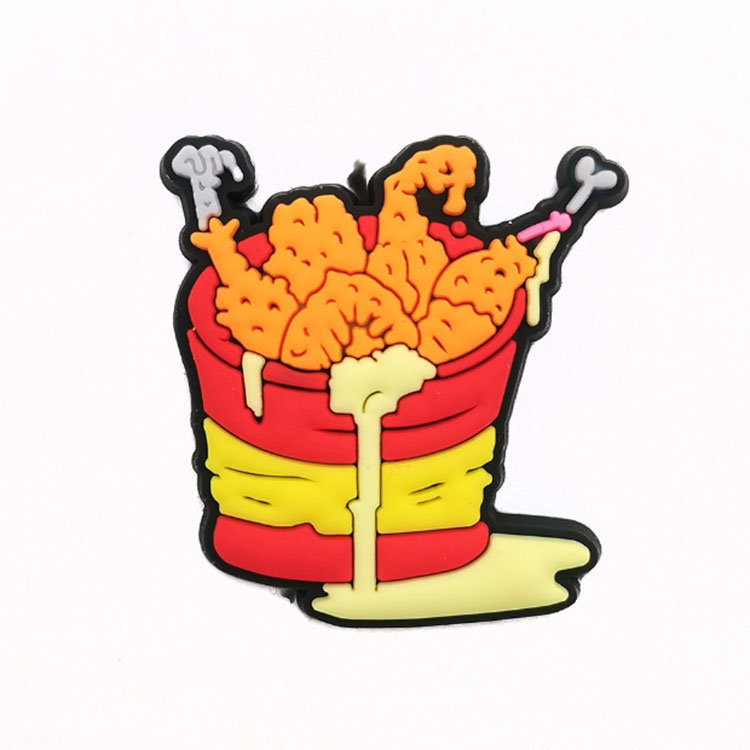 food festival shoe charms pvc shoe accessories for clog sandal decoration buckle coffee sweet food drink