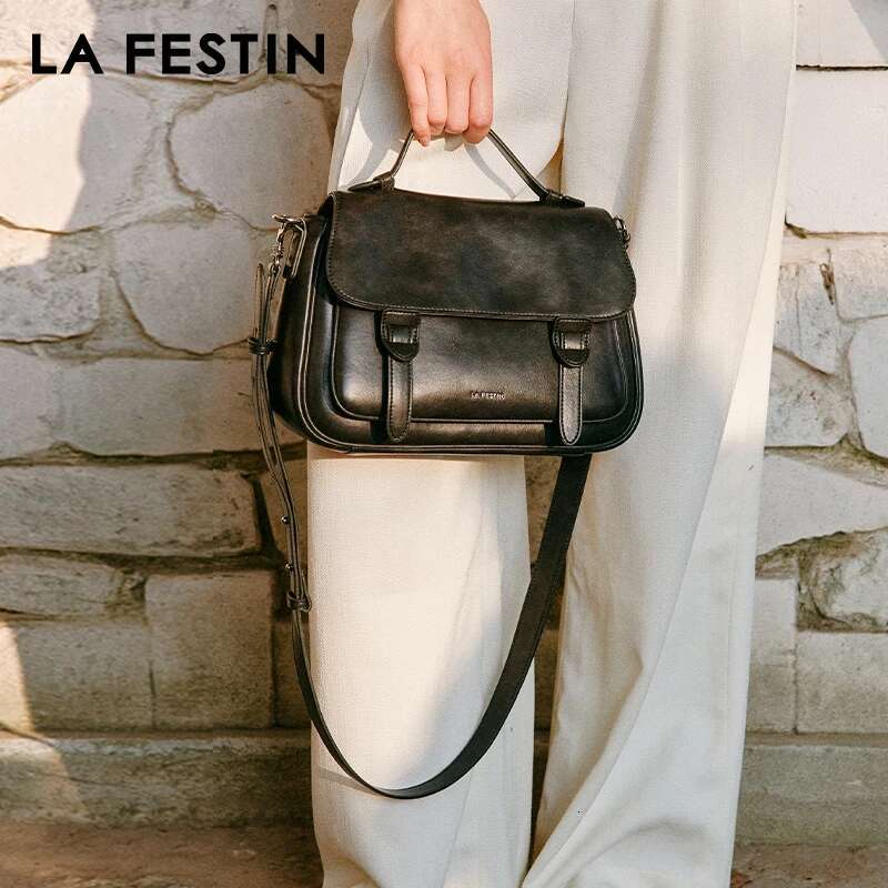 LA FESTIN Original Brand Handbag Women 2025 New Postman Retro Shoulder Bag Casual Tote Fashion Crossbody Bags