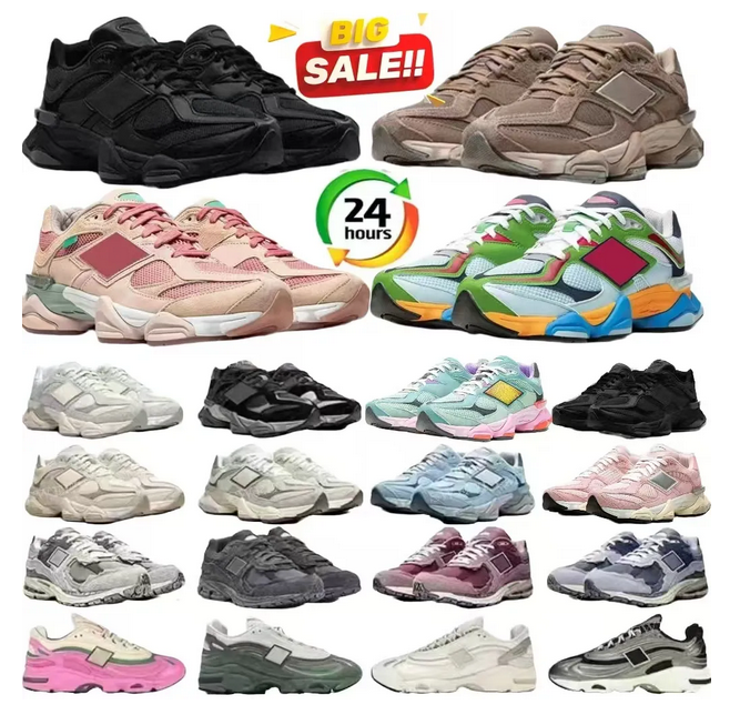 9060 Designer Daily Outfit Running Shoes for Mens Women Chaussures De Sport Suede Leather Black White Grey Blue Pink Green Mens Trainers Outdoor Sneakers Size 36-45