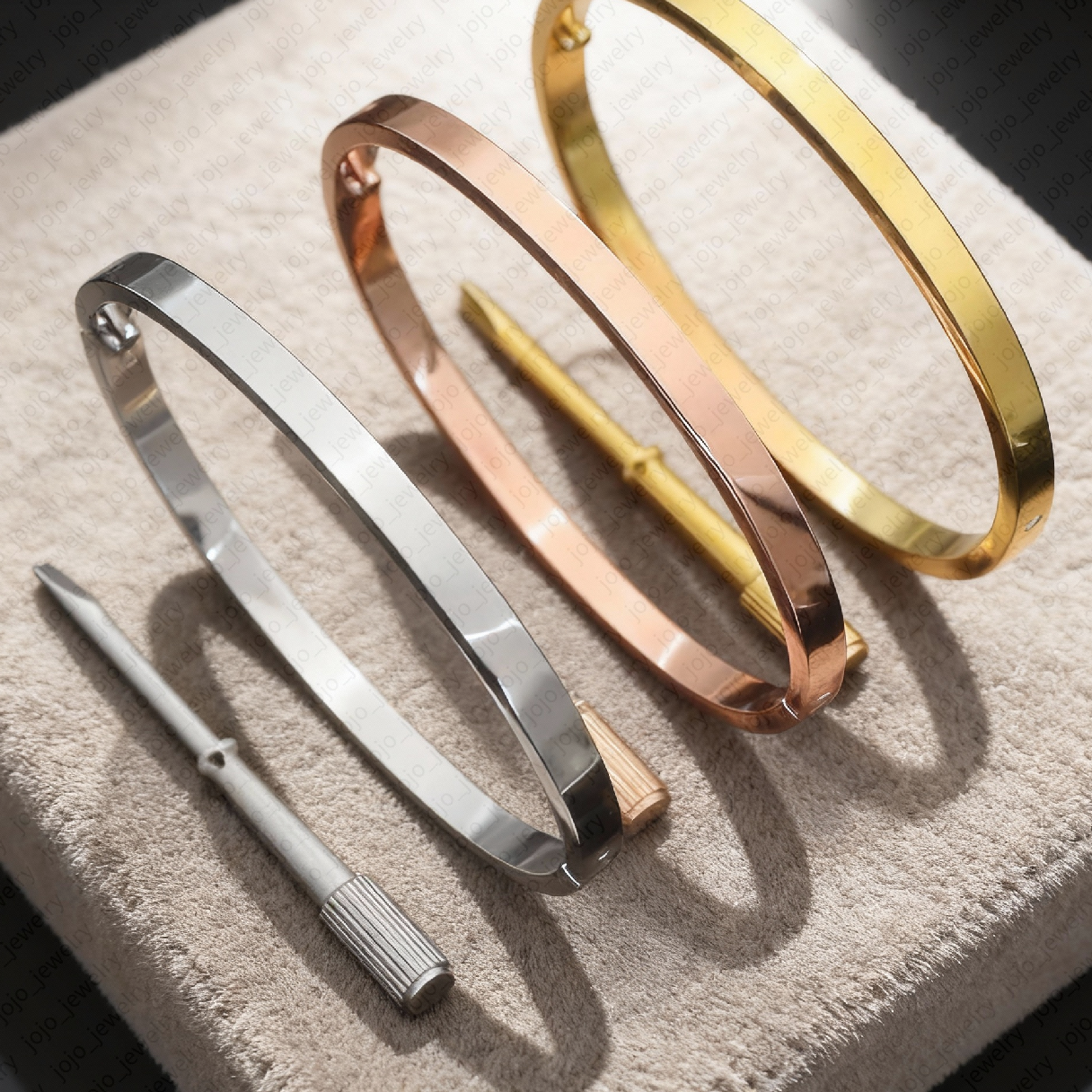 classic gold bracelet bangle jewelry woman love braceletes high polished gold plated screw bracelets designer with screwdriver mens jewelry braclet luxe gifts