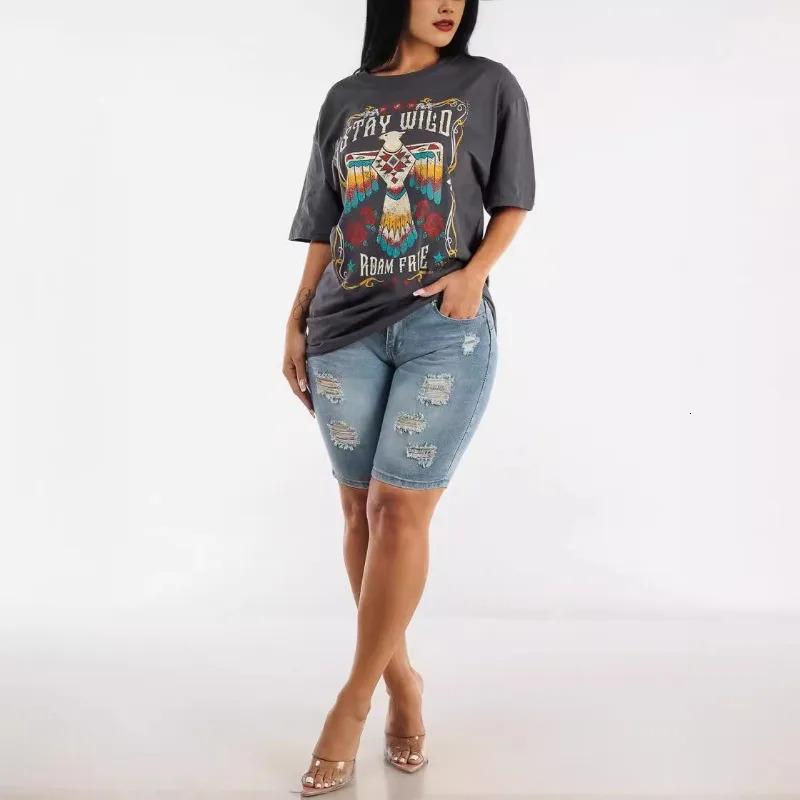 Fashionable ultra-thin hip lifting pants womens elastic denim shorts casual weight loss torn jeans womens warm shorts 250402