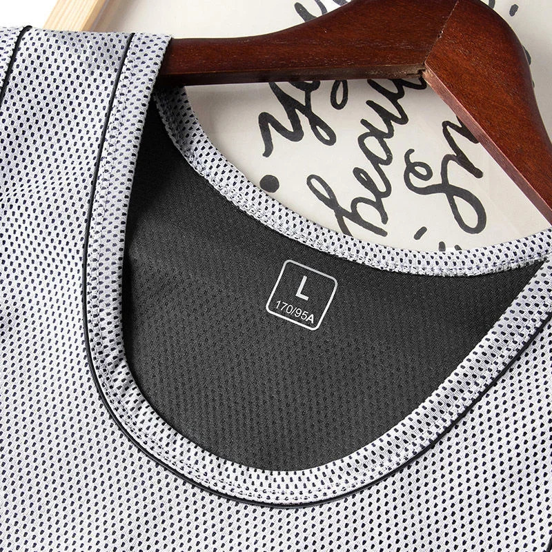 Mens underwear sleeveless vest solid muscle vest underwear O-neck sports T-shirt mens vest bodybuilding vest mens vest 250403