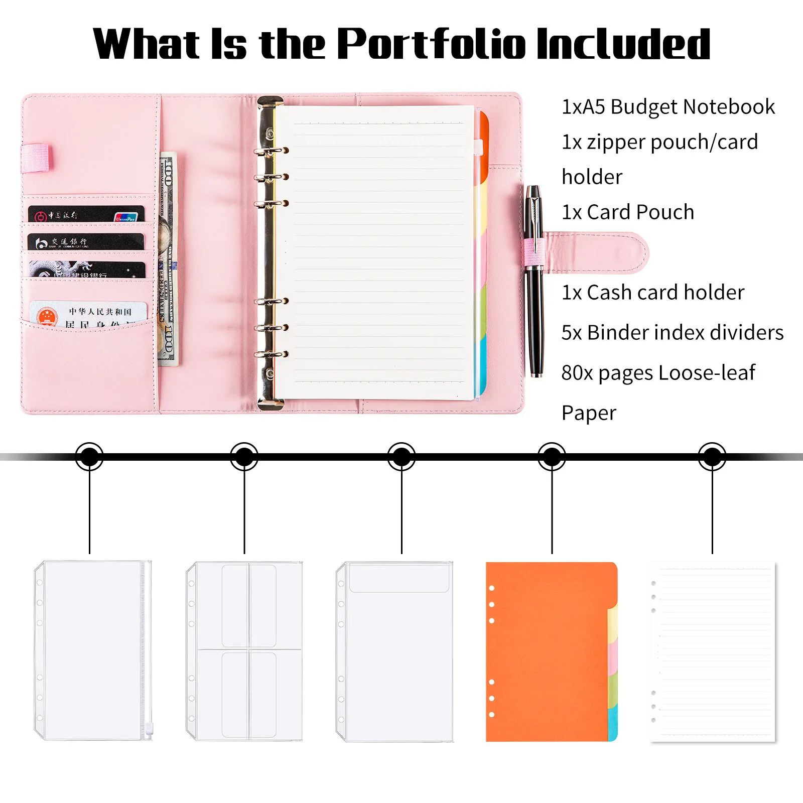 A5 With 80 Sheet Inner Line PU Leather DIY Binder Notebook Cover Diary Agenda Planner Paper Cover School Stationery 251106