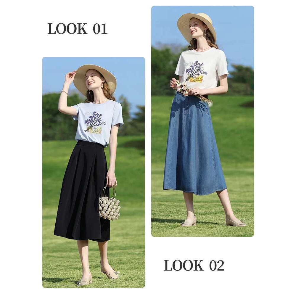 Beads Embroidered T-Shirt Female 2025 Summer Letter Printing Casual Top Short Sleeve Cool Cotton Tees
