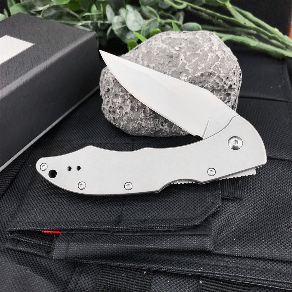 Model 10402-1 PIKA II 420 Steel Pocket Folding Knife- D2 PLAIN Edge Blade Portable Outdoor Tactical Hunting EDC Cutting Tools Self defense Rescue Kniv