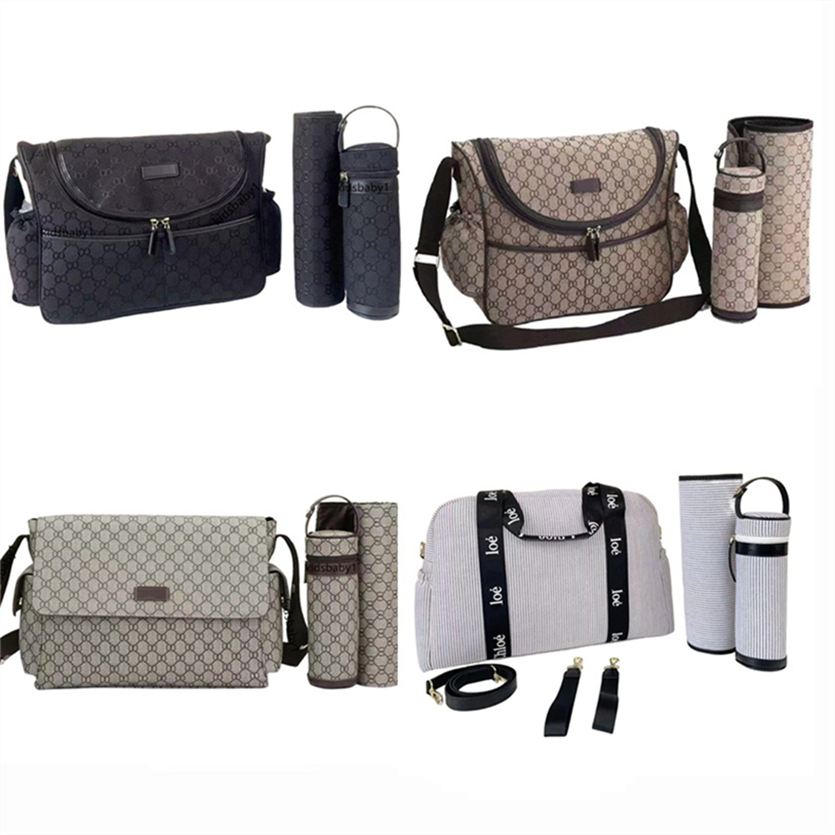 Diaper Bag Black Baby Bag Nappy Change Pram Large Nylon Gray Pink Brown Mommy Backpack A135