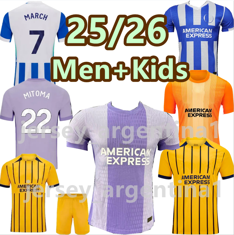 BrightonSS 4XL 25/26 soccer jerseys ADINGRA LAMPTEY BUONANOTTE MITOMA FERGUSON ANSU FATI Home Away 3rd Soccer Jerseys uniform men's and women's children's set football