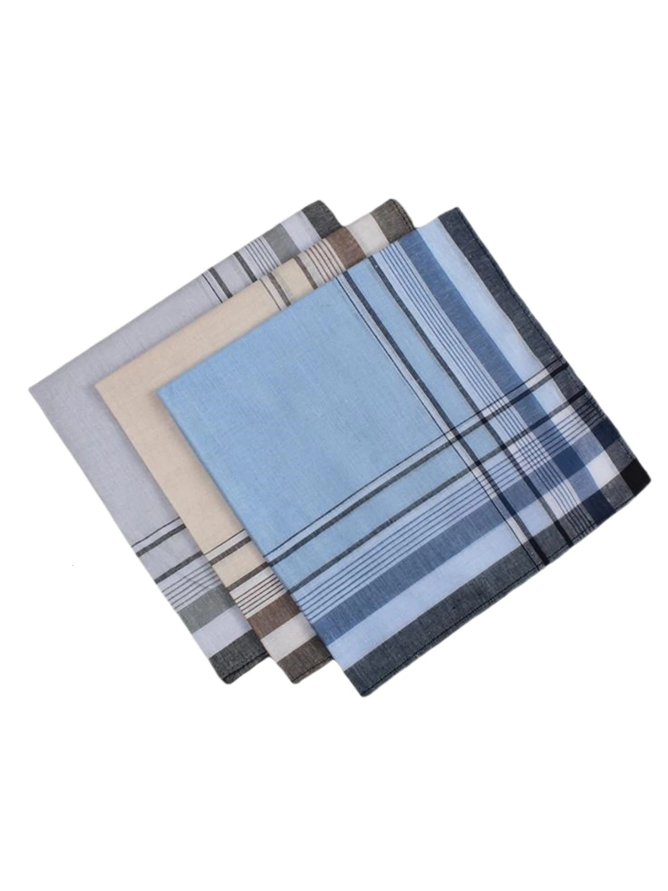 38cm vintage satin cotton handkerchief classic and soft sweat wicking home decoration gift for elders 9PCS thin version 250403