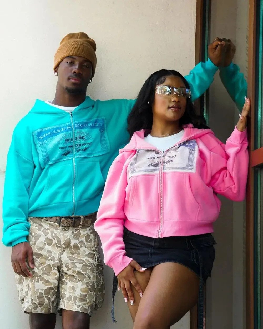 Y2K style street clothing hoodie womens dollar print zipper mens oversized Harajuku sweatshirt hip-hop hoodie hoodie 250402