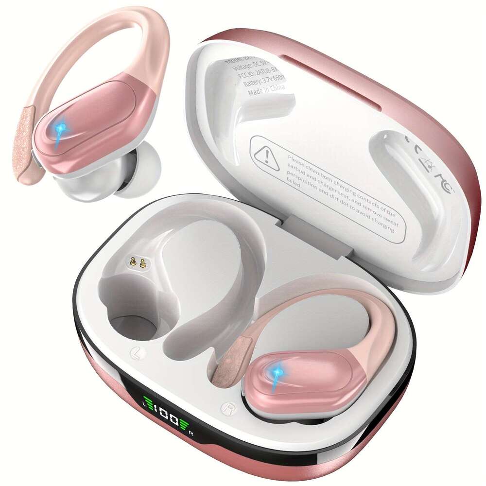 LIFEBEE Wireless Noise Cancelling, Built-In And Dual LED Display Over-Ear Headphones With Pure Bass, Rechargeable Battery, Gaming, Calling - Usb-C Cha