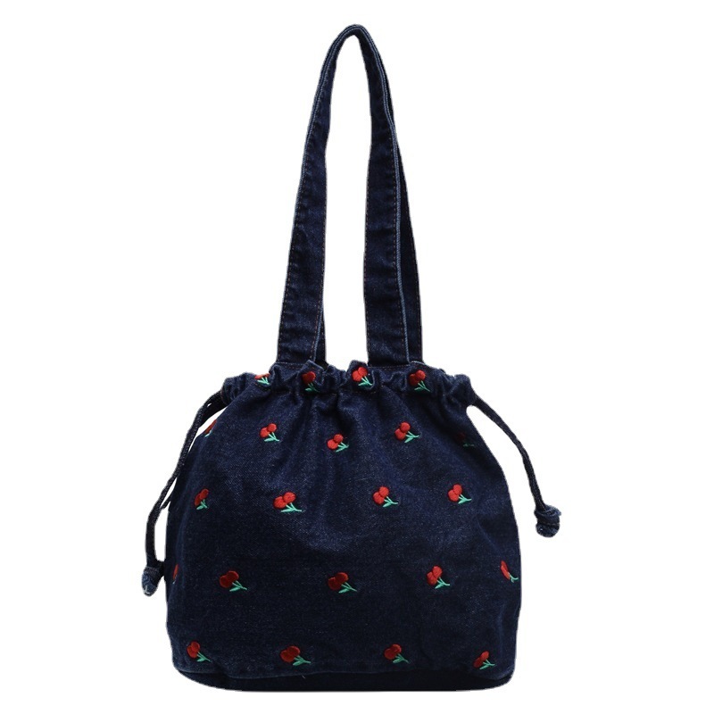 designer bag Canvas new cute cherry crossbody large capacity handbag denim tote bag coachtotebag