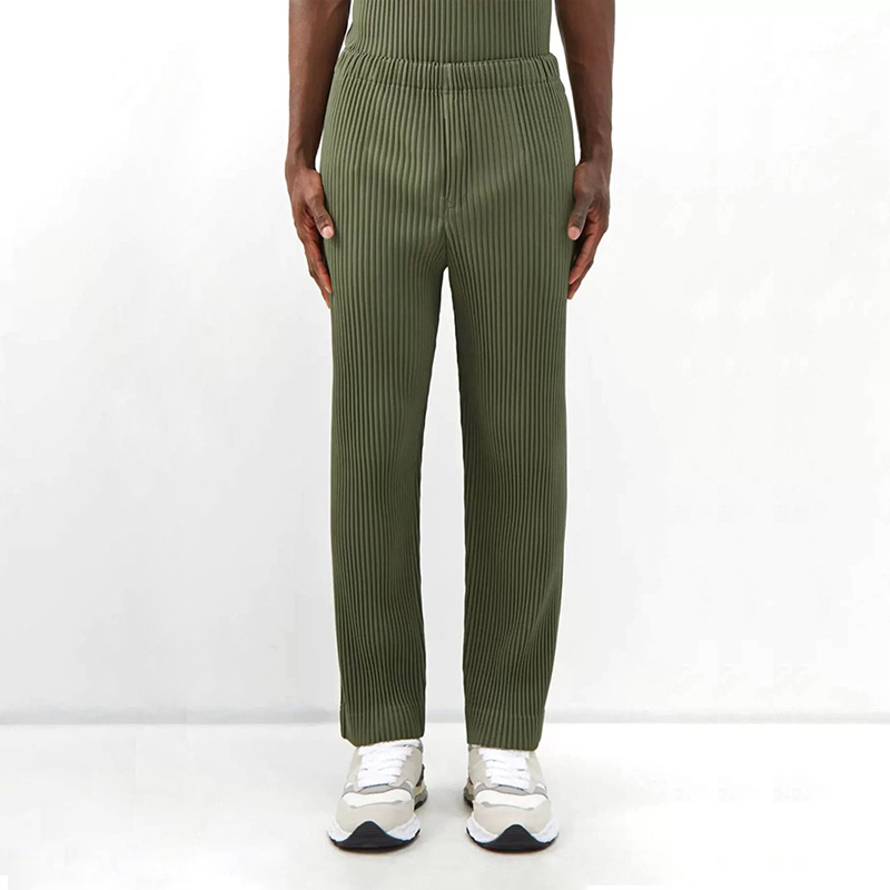 Designer Men's Pants New Top Quality ISSEYS MIYAKES Japan Pleated Pants Draped Straight Loose Wide Leg Casual Trousers