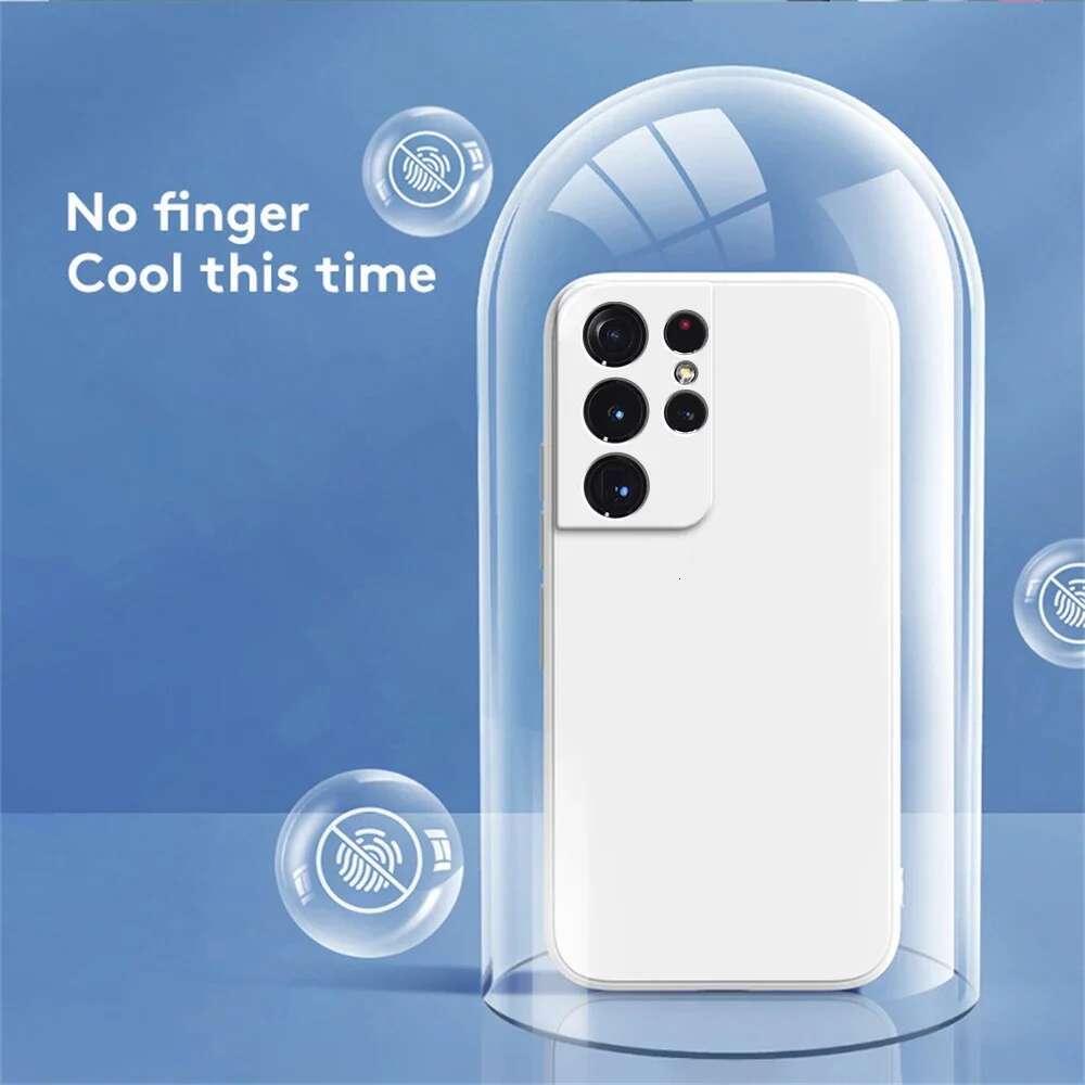 Original Official Phone Case for Samsung Galaxy S21 Ultra S21Ultra Plus FE 5G Soft Liquid Silicone Pure Basic Back Cover Housing