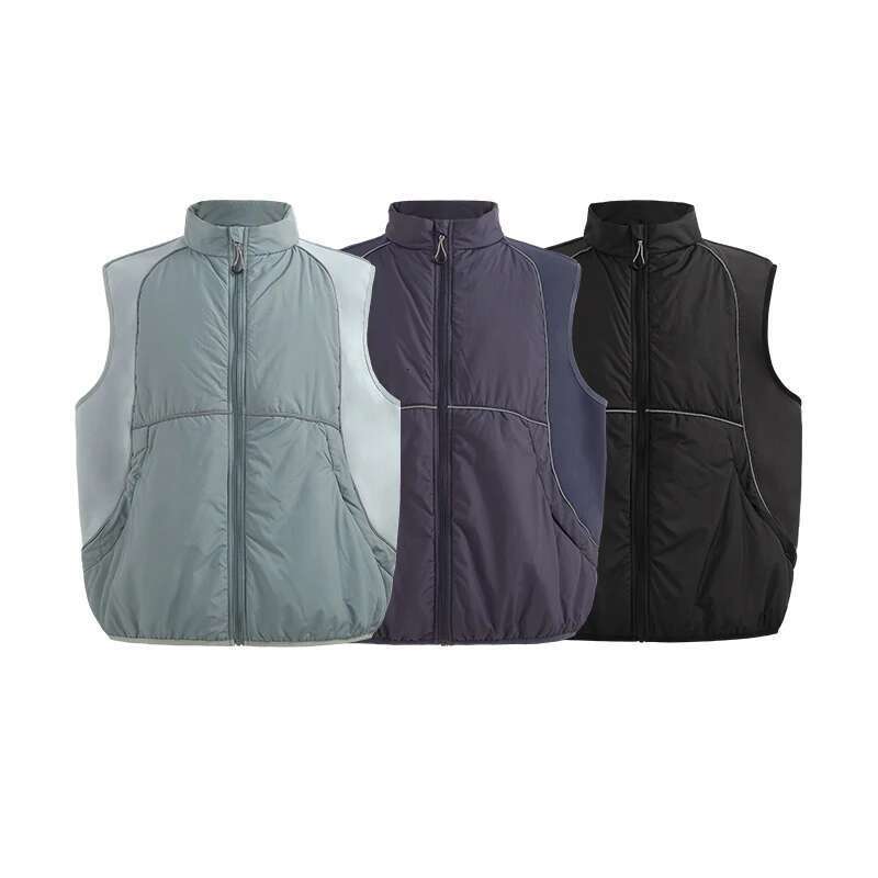 Men's Quick-Dry Cotton Functional Outdoor Color-Blocked Utility Vest Loose Fit Sports Casual