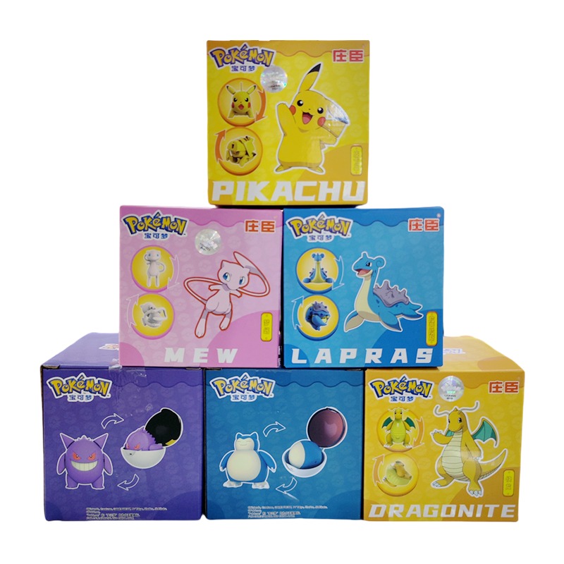 Pokemon Figures Pikachu Gengar Pokeball Dragonite Snorlax Genuine Original Toy Anime Figure Pocket Monster Pokeball Model Gift