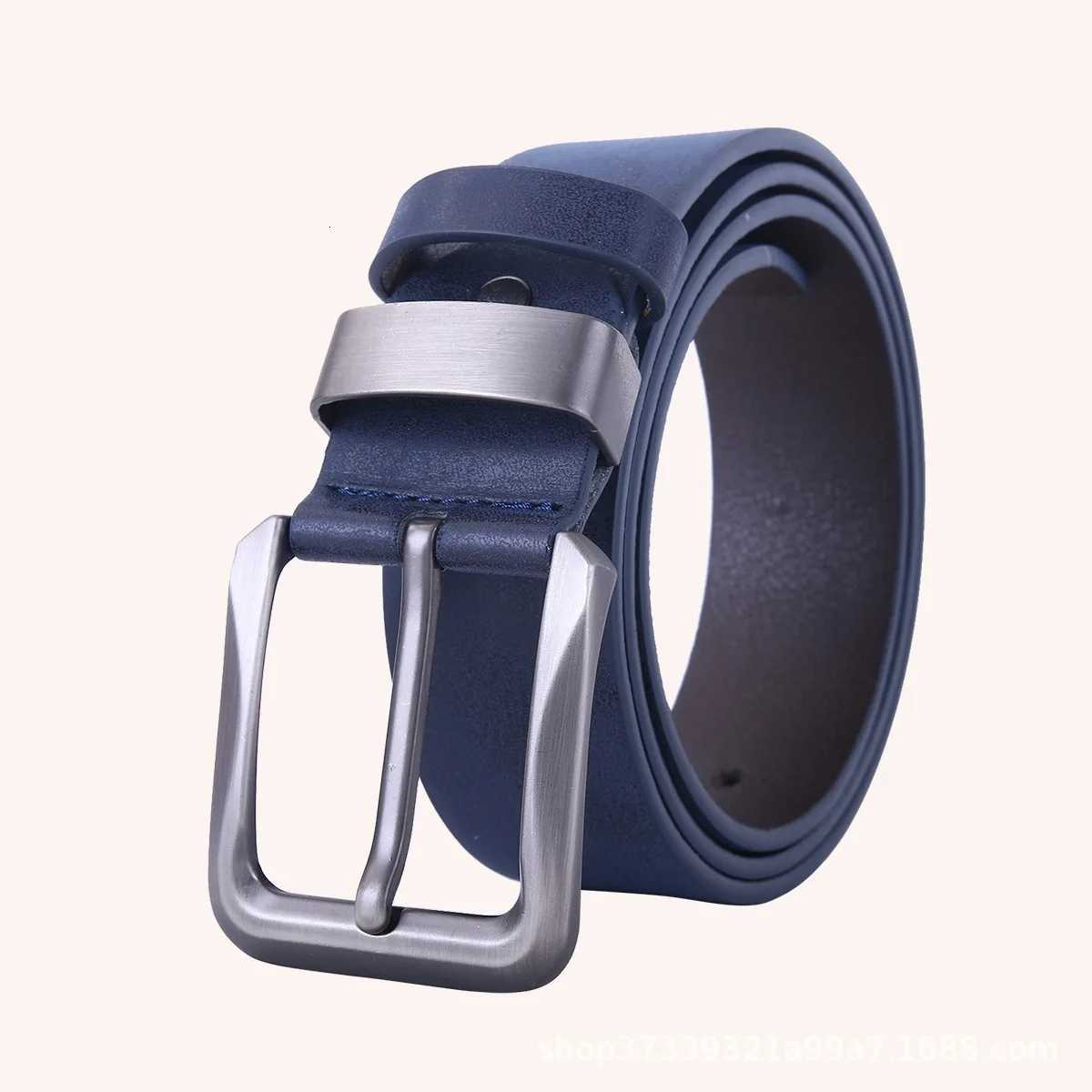 4cm New Solid Color Mens Pin Buckle Belt Student All-match Casual Fashion Belt Light Luxury DesignXJ251106