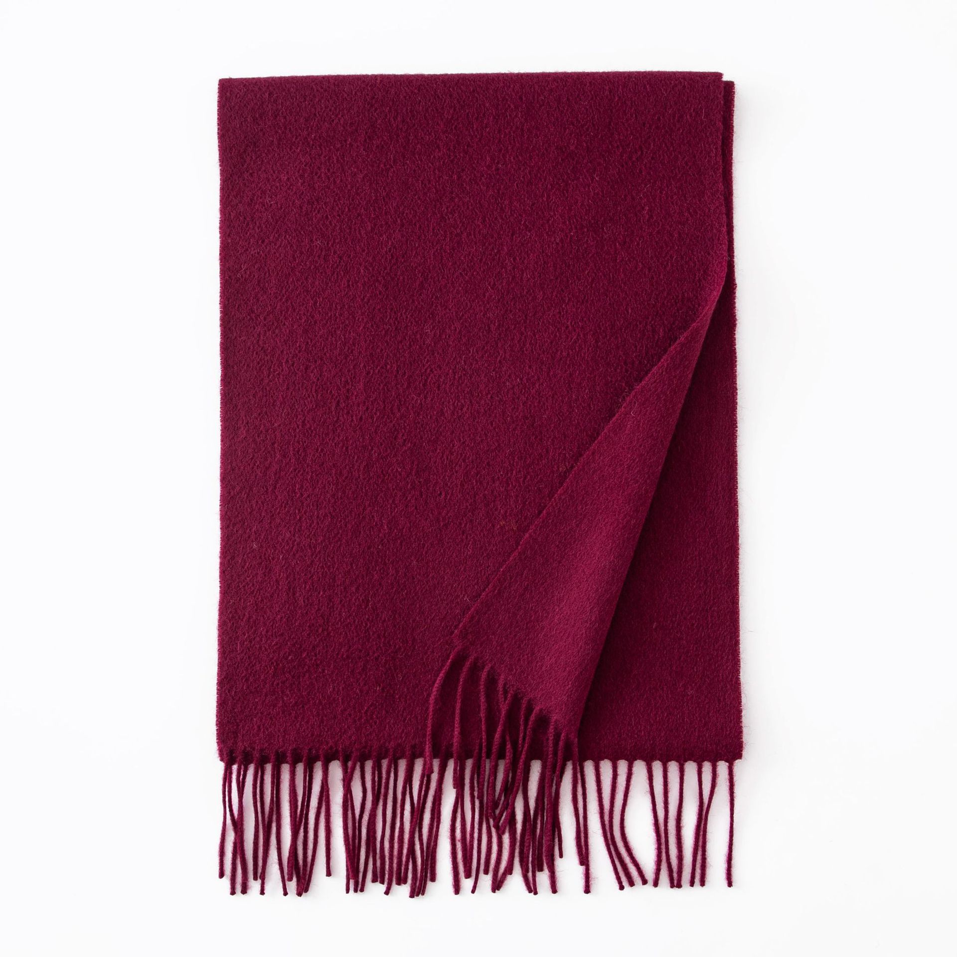 K324 Wool scarf autumn and winter 2024 new solid color scarf women's versatile neck thick warm shawl simple tassel