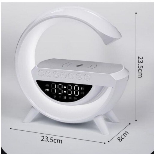 New Big G 3401 Bluetooth Wireless Charging Speaker Atmosphere Light Alarm Clock Multi functional