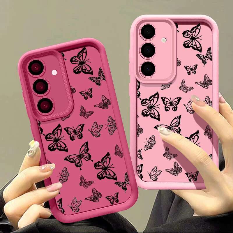 Shockproof Butterfly Case For Samsung Galaxy S23 S24 A55 A54 5G A56 S25 A53 A52 A14 A34 A15 A35 S20 FE S21 S22 Ultra Capa