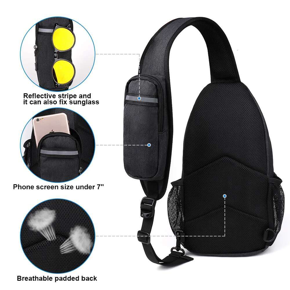 2025 Pack Shoulder Crossbody Sg Backpack For Women Men Travel Hiking Chest Bag Daypack