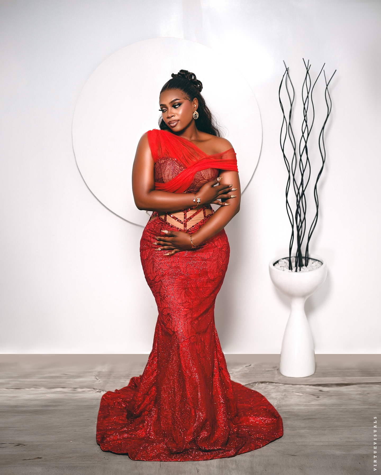 Dark Red Mermaid Prom Dresses 2026 One Shoulder Sequined Illusion Evening Formal Party Second Birthday Engagement Gowns Plus Size Dress For Special Oc