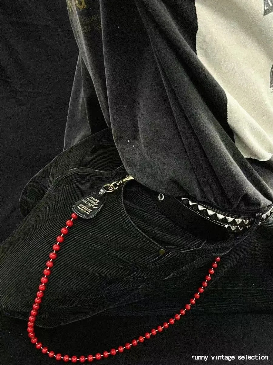 denim accessories multi color pants chain fashionable sparkling pearl mens and womens body decoration chain 251103