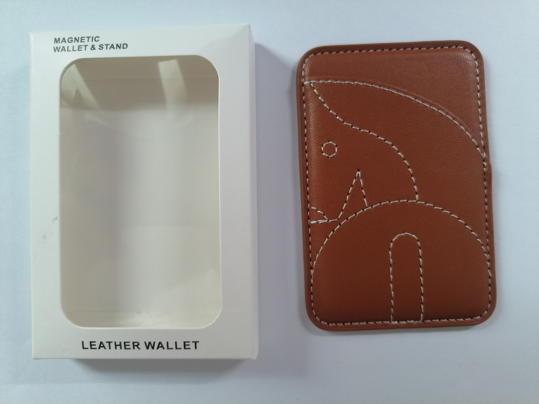 Mage Safe, Leather Holder Magnetic Phone Case NFC Accessories, ID Card Storage Bag