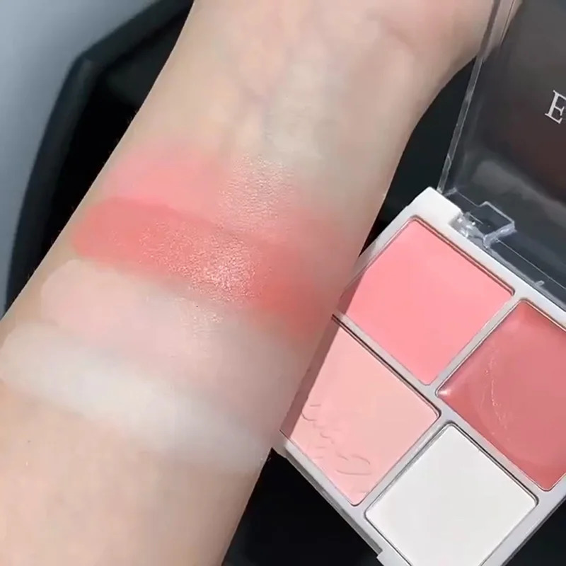 Vibrant Girl fourcolor powder blusher makeup palette Natural bare effect brightness pigment matte female 250325