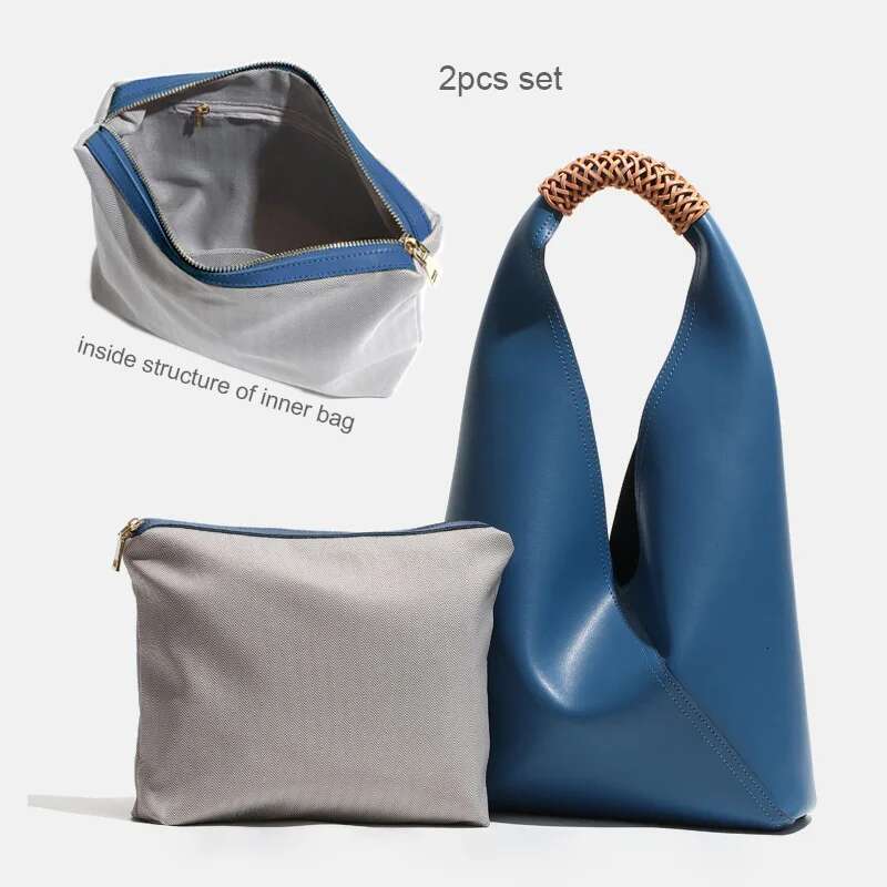 Women's Trend Female Leather Armpit Bag Lady High Level Large Capacity Dumpg Tote Shoulder Pack Commuting Handbag