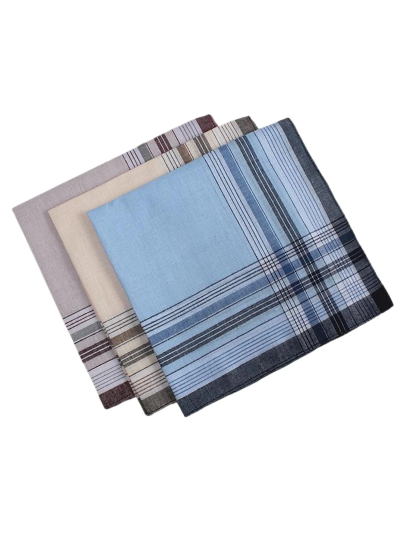 38cm vintage satin cotton handkerchief classic and soft sweat wicking home decoration gift for elders 9PCS thin version 250403