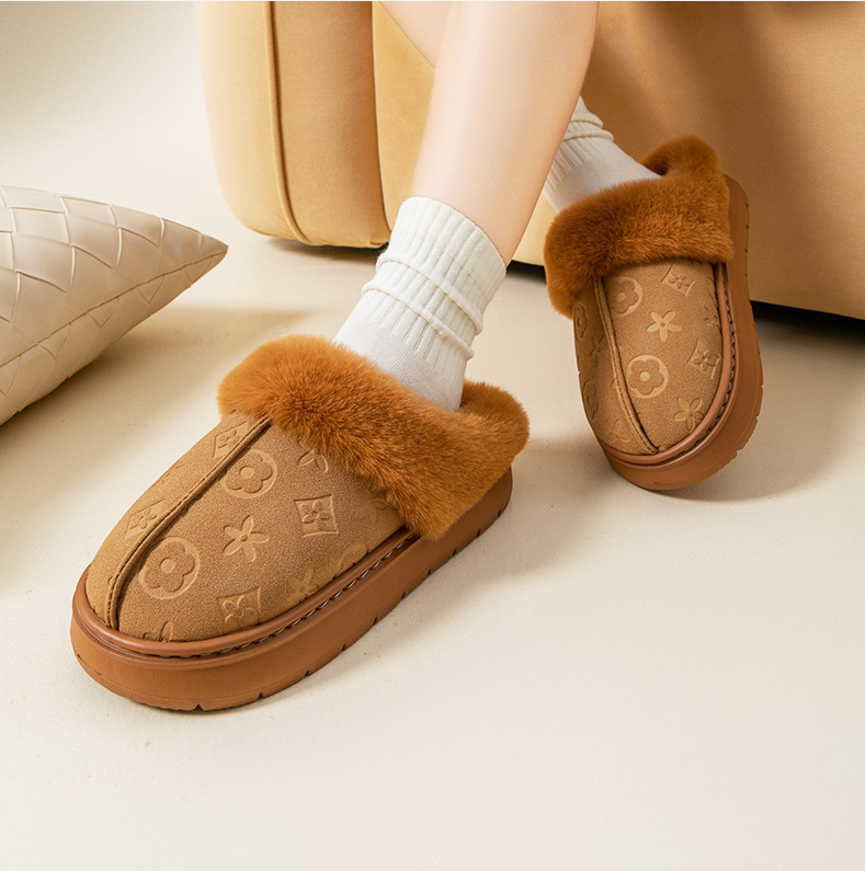 Free shipping, high-end brand home fashion, unisex couple faux leather, waterproof, anti-slip for both indoor and outdoor use, warm home, soft sole wi