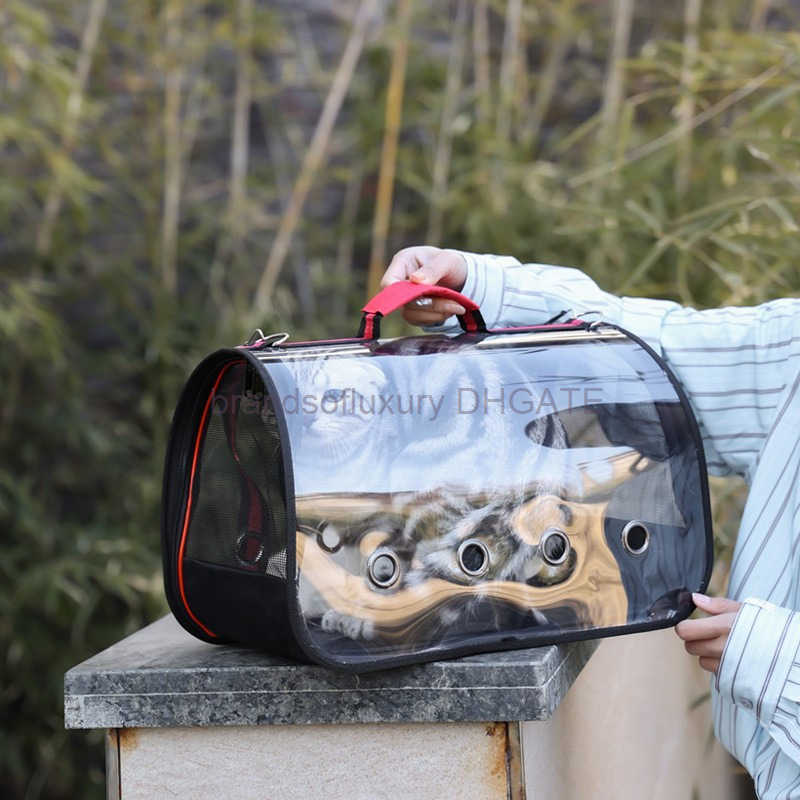 Cat bag space capsule pet bag transparent porous breathable cat bag outdoor bag hand in hand carrying crossbody car bag