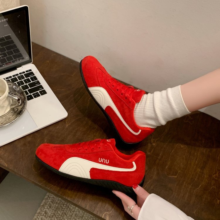 designer shoes 2025 new spring style Korean version ins daddy shoes for female students thick-soled height-increasing sports sneakers casual running s