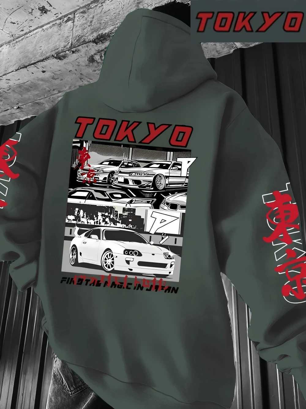 Fashionable autumn mens season letter print comfortable soft hooded sweatshirt outdoor street style versatile top W251106