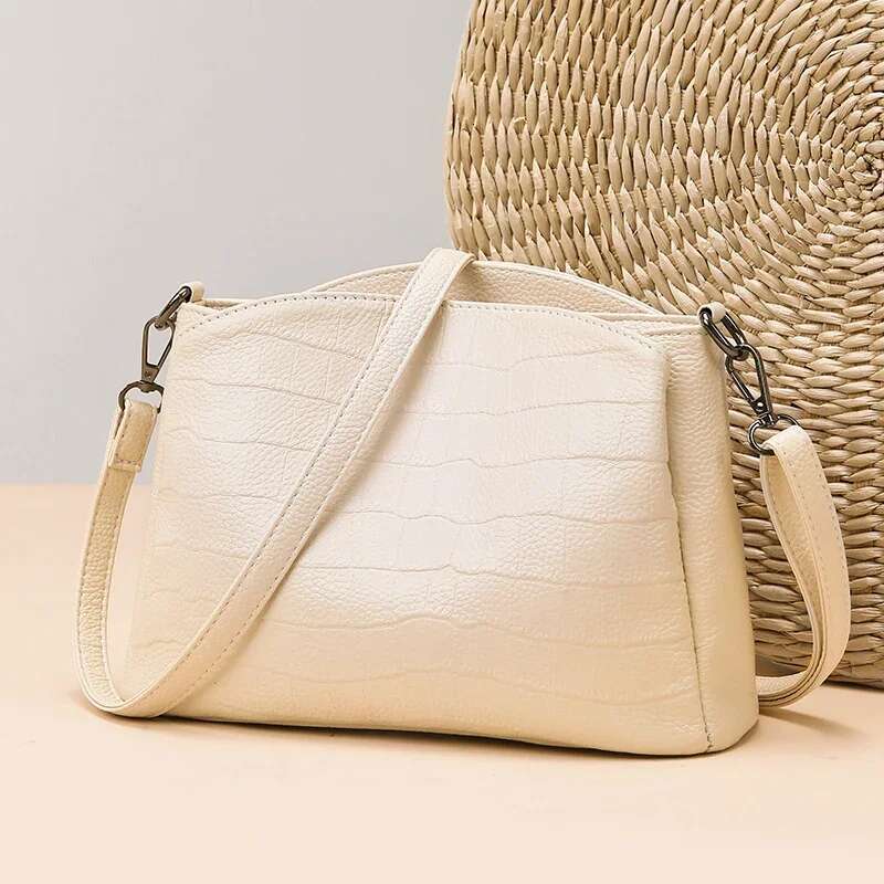 100% Genuine Leather Stone Pattern Tote Ladies Brand Handbags 2024 Shoulder Bag Crossbody Bags For Women