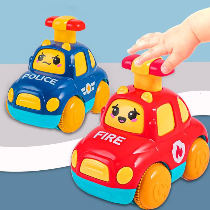 Cheap Wholesale Cartoon Publisher Pull Back Children's Police Ambulance Fire Truck Plastic Toy City Service Car