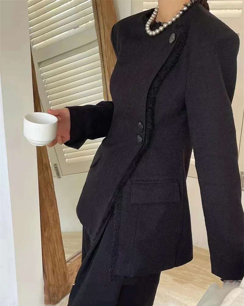 Casual Suit Sets 2024 New Women's Spring And Autumn Two-Piece Fringed Design Jacket Casual+Pants Set