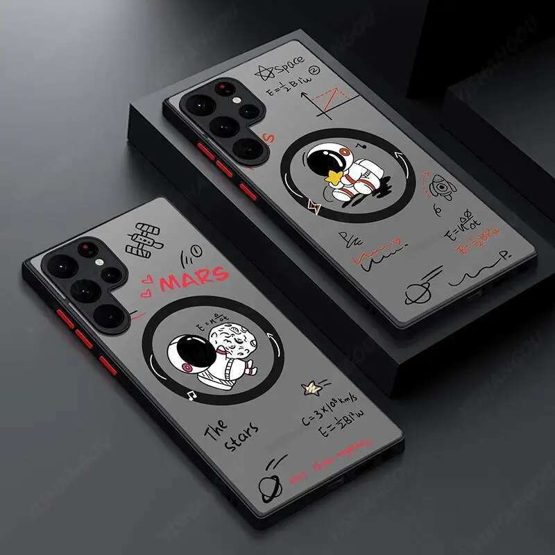 Magnetic Magsafe Astronaut Case For Samsung Galaxy S23 S22 Plus S21 S20 FE S24 Ultra Slim Hard PC Back S25 Cover