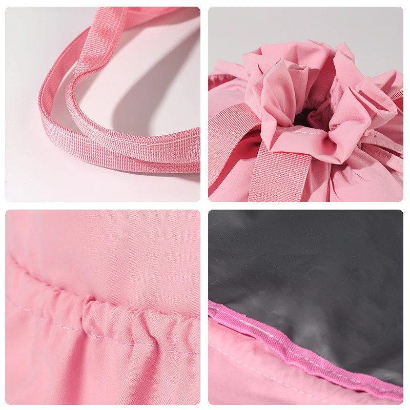 Macaron insulated lunch bag portable box with drawstring storage handbag outdoor travel food bento 250401