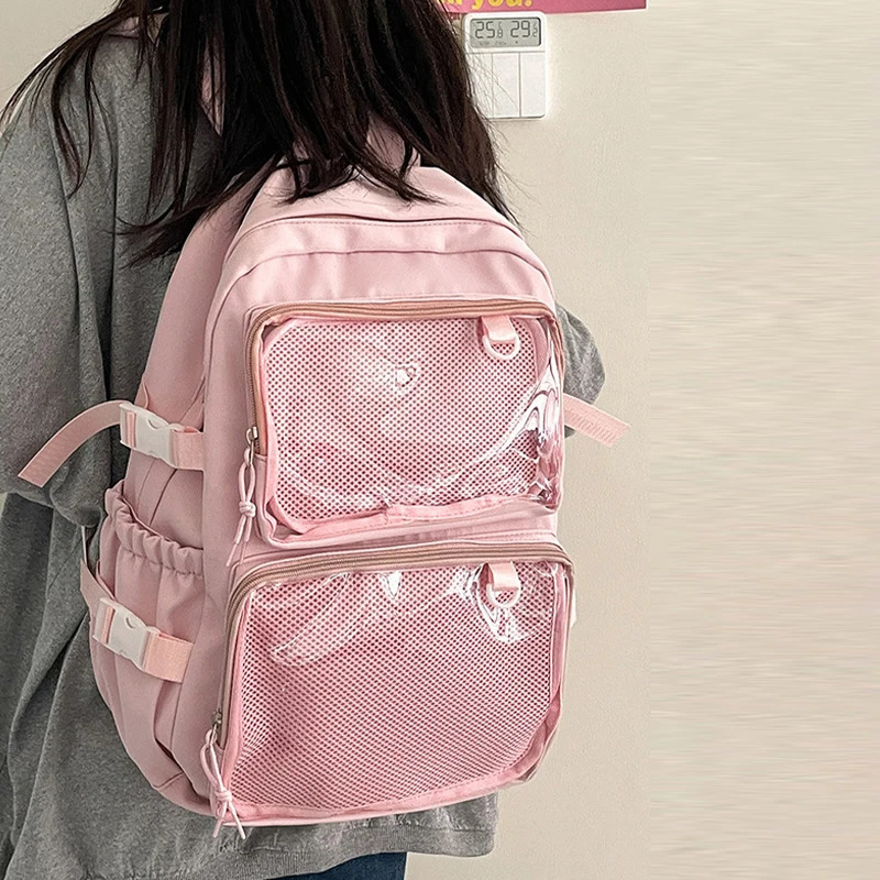 Japan Kawaii Itabag Womens Transparent Backpack Womens Large Capacity Ita University Student School Backpack Jk 250402