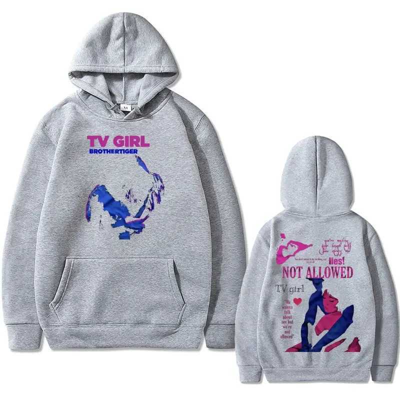 Limited Edition Tv Girl Graphic Hoodie Unisex Fleece Cotton Hoodies Male Black Streetwear Men Women Fashion Oversized Sweatshirt W251106