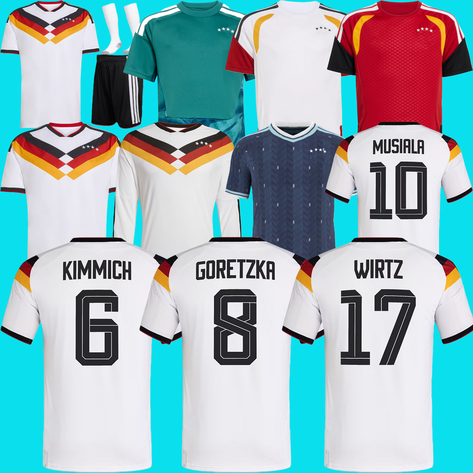 2026 World Cup 2025 football jersey Germanys woman Soccer Jerseys Player Version HUMMELS KROOS GNABRY MUSIALA MULLER HAVERTZ Whiteout Beckenbauer