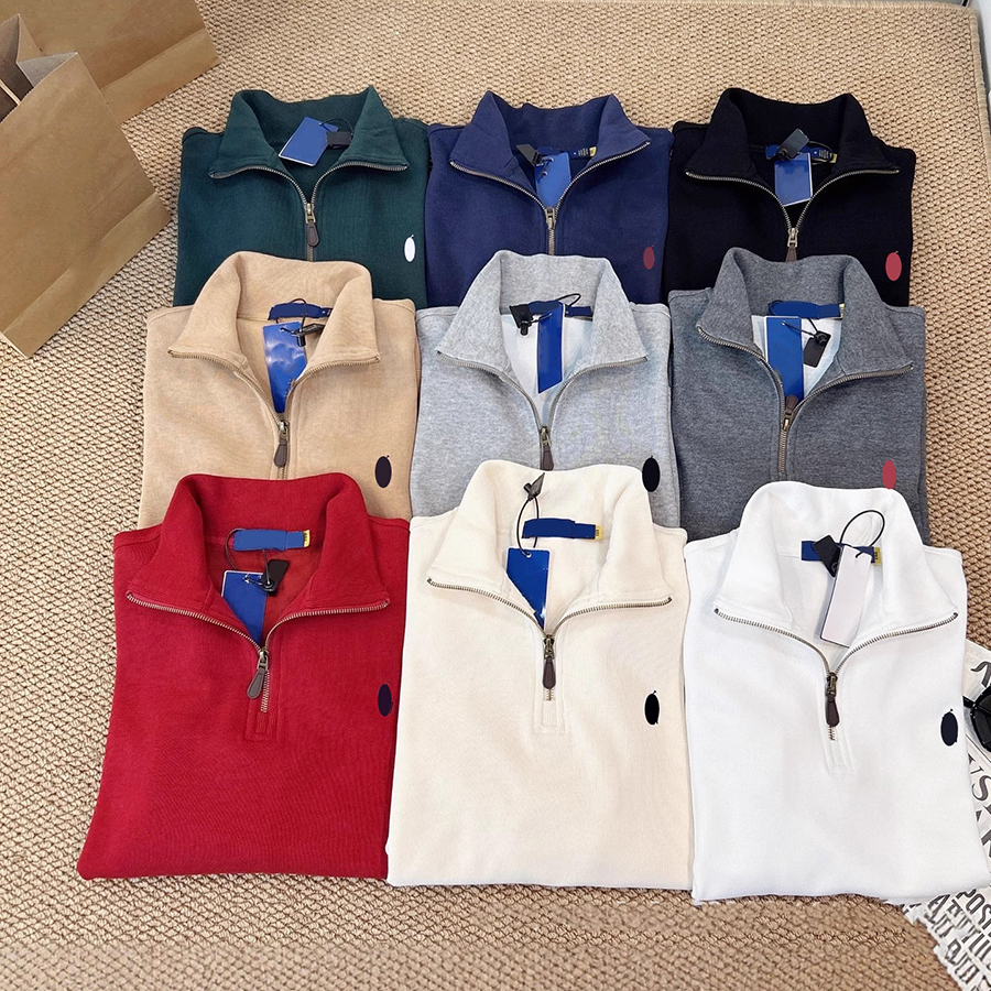 Designer Luxury Hoodie Spring/Fall High-Quality Women's New Arrival Embroidered Half-Zip Pullover Stand Collar Long-Sleeve Men's Knit Hoodie Couples Sizes M-XXL