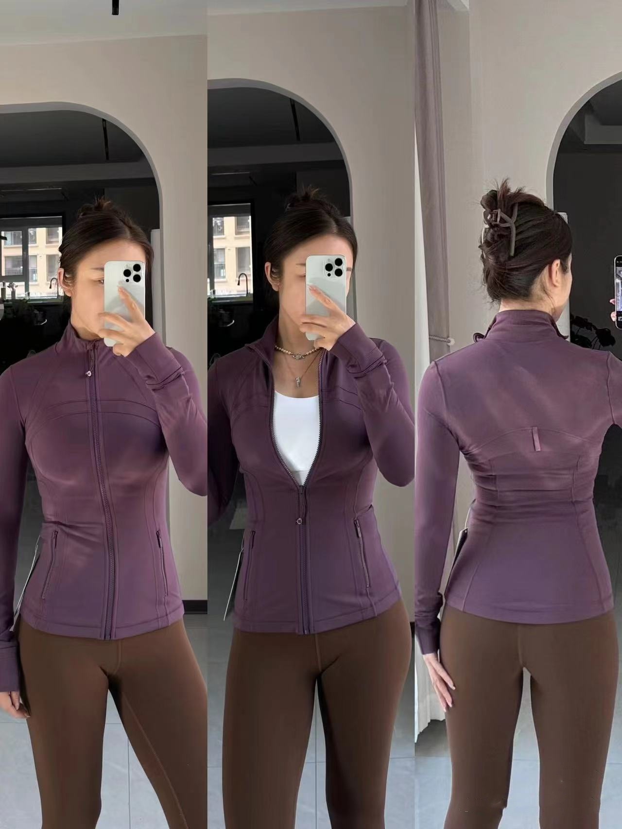 2025 new Phnom Penh yoga suit slimming exercise yoga suit Twilight rose coat sports jacket