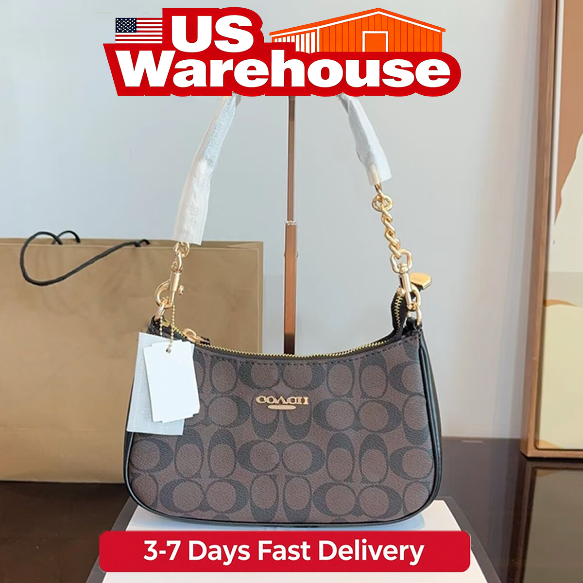 Designer Bag Luxury Bag Single shoulder Bags Wallets trei leather Bags underarm Bag crossbody classic monogram Bags zippered Bags Brown women's handbags