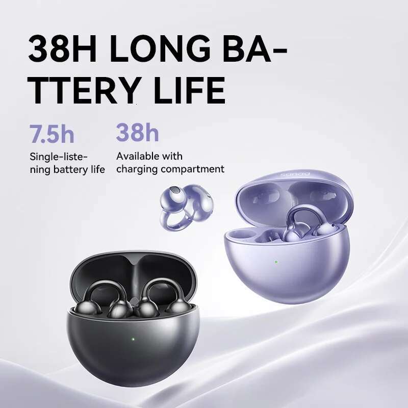 Sanag S6S FreeClip 3D Stereo Sound Bluetooth Headphones Open Earphone Ear Clip OWS Sport Wireless Headset TWS Earbuds