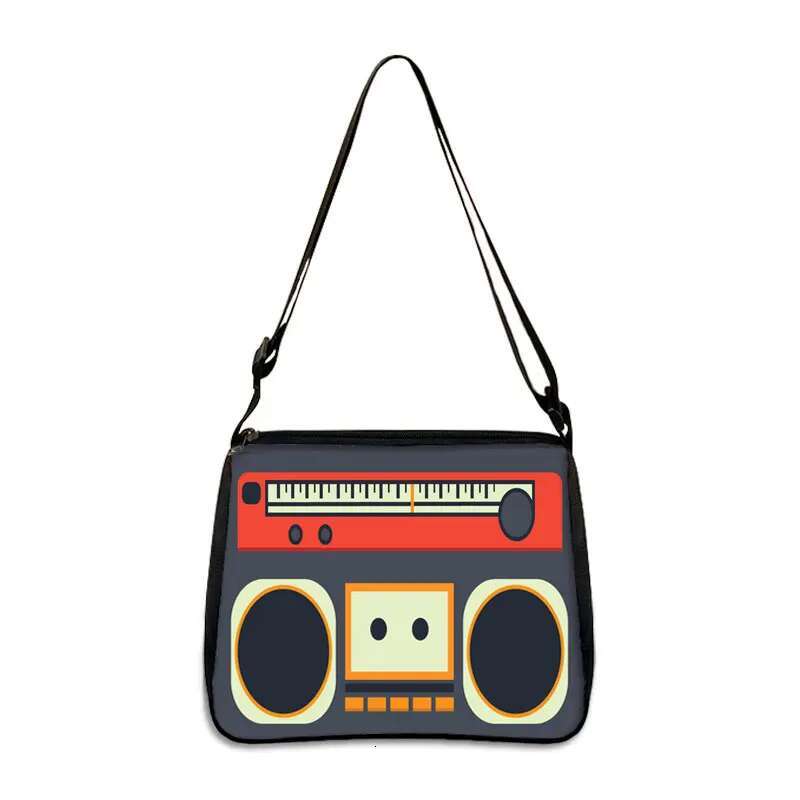 2025 Cassette Tape Recorder Print Shoulder Bag Back To 80s 90s Women Crossbody Bags for Travel Ladies Handbag Phone Purse Holder