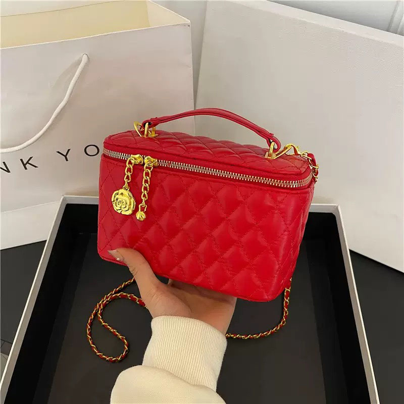 Designer Bag New Women's Box Bag - Niche Design Fashionable Crossbody Shoulder Bag Makeup Bag