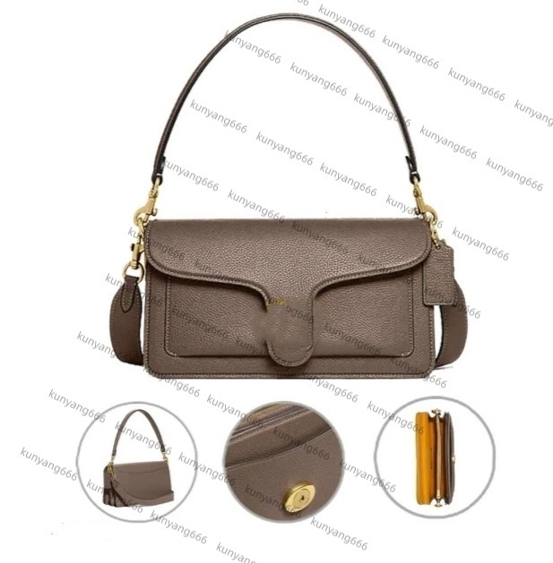 quality shoulder lady designer tabby bags Women tote handbag purse leather baguette emed man crossbody fashion soft envelope satchel bag 26CM